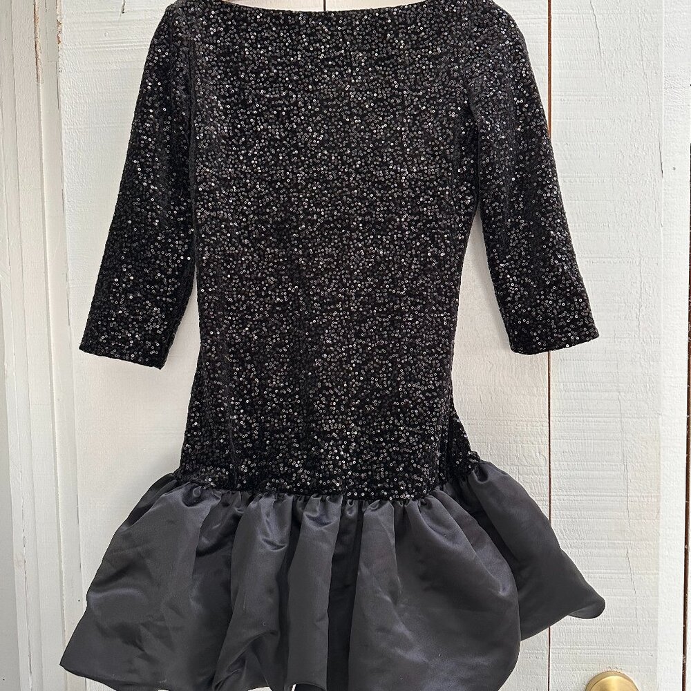 Zara ZW Collection Flyaway Skirt Sequin Dress